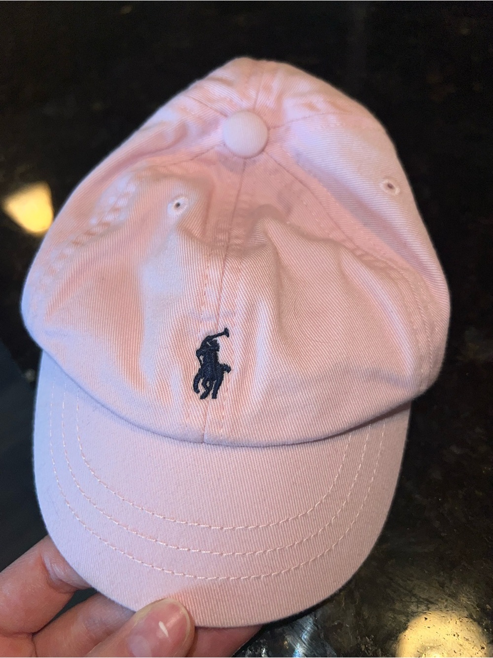 Ralph Lauren Light Pink Polo Cap with Embroidered Logo